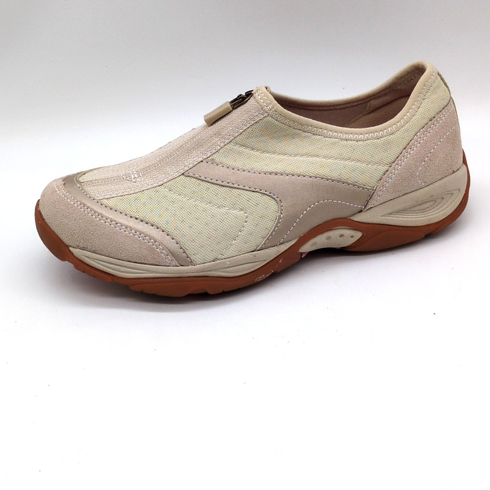 Easy Spirit Sneakers‎ Womens ESellicott Green 6.5 Leather Walking Shoes Zip